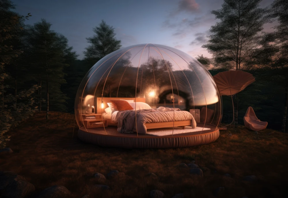 half transparent bubble tent